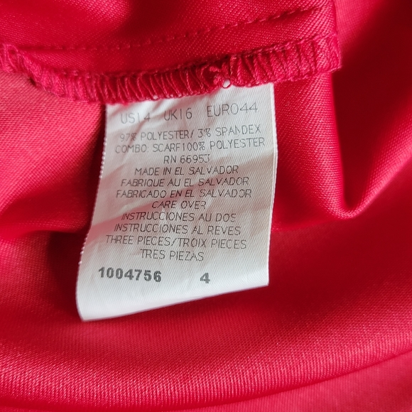 Leslie Fay Vintage Scalloped Bottom Blazer With Abstract Buttons Size 14 Petite - Picture 6 of 9